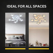 LED-es csillár távirányítóval IPOMOEA 85W, 5 csillag, hideg/meleg/semleges fény, szabályozható, fehér LED-es csillár távirányítóval Alapértelmezett cím Alessandro Design