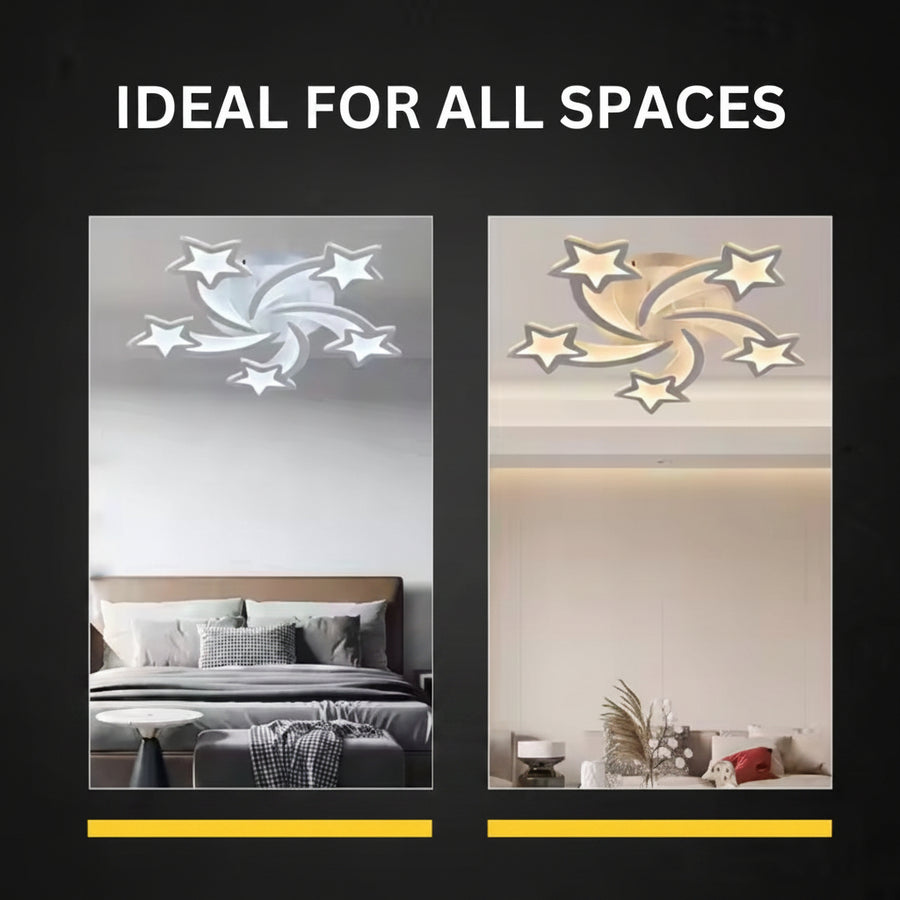 LED-es csillár távirányítóval IPOMOEA 85W, 5 csillag, hideg/meleg/semleges fény, szabályozható, fehér LED-es csillár távirányítóval Alapértelmezett cím Alessandro Design
