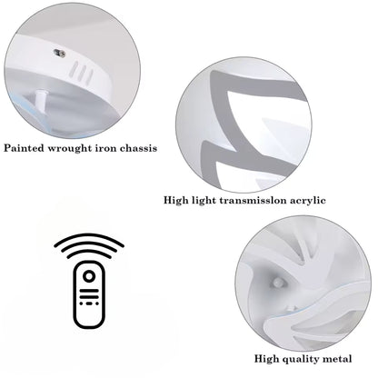 LED-es csillár távirányítóval LILY 40W, 3 elem, hideg/meleg/semleges fény, szabályozható, fehér LED-es csillár távirányítóval Alapértelmezett cím Alessandro Design