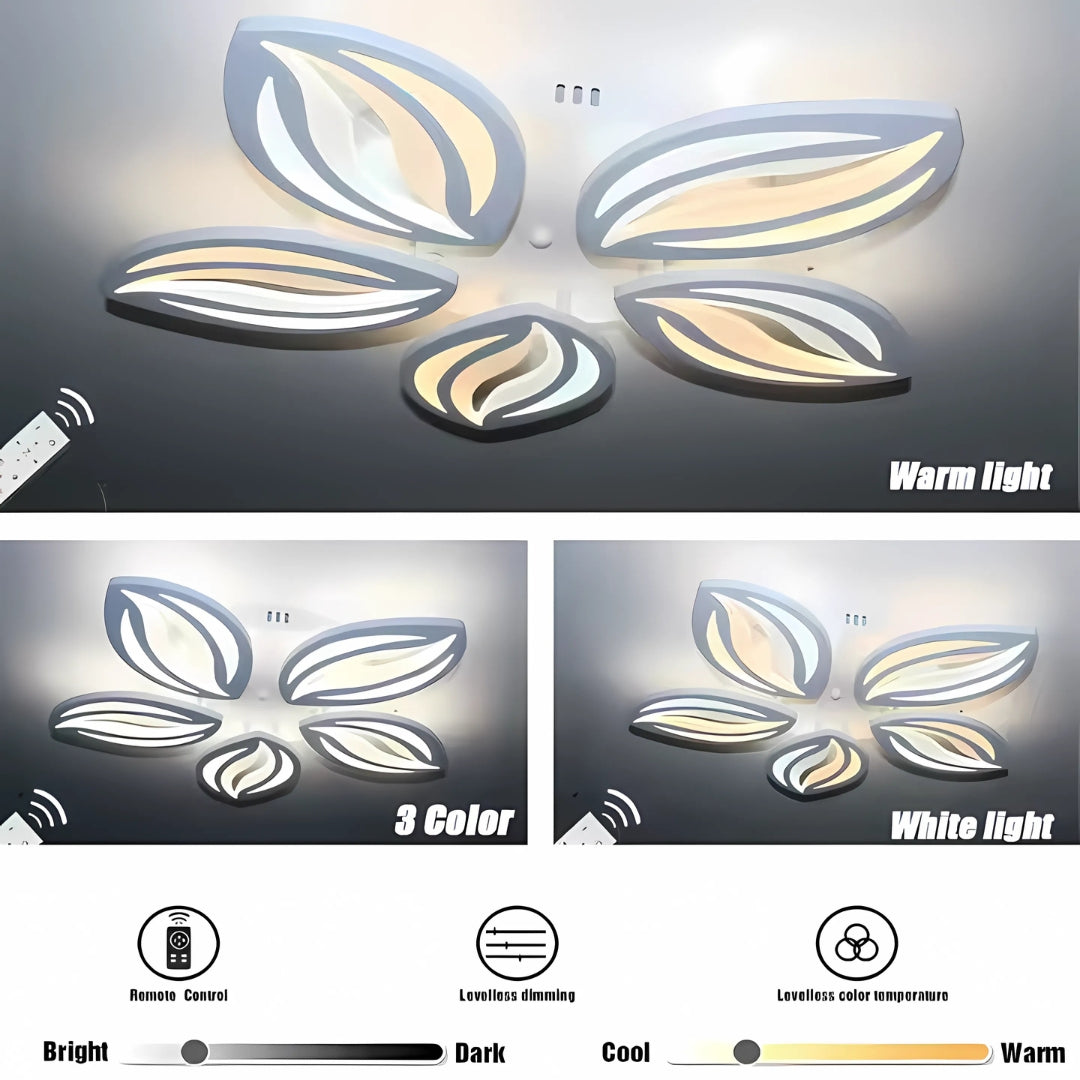 LED-es csillár távirányítóval ORCHID 66W, 5 szirom, hideg/meleg/semleges fény, szabályozható, fehér LED-es csillár távirányítóval Alapértelmezett cím Alessandro Design