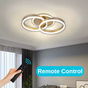 LED-es csillár távirányítóval RINOVA 41W, 2 kör, hideg/meleg/semleges fény, szabályozható, arany LED-es csillár távirányítóval Alapértelmezett cím Alessandro Design