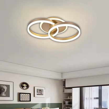 LED-es csillár távirányítóval RINOVA 41W, 2 kör, hideg/meleg/semleges fény, szabályozható, arany LED-es csillár távirányítóval Alapértelmezett cím Alessandro Design
