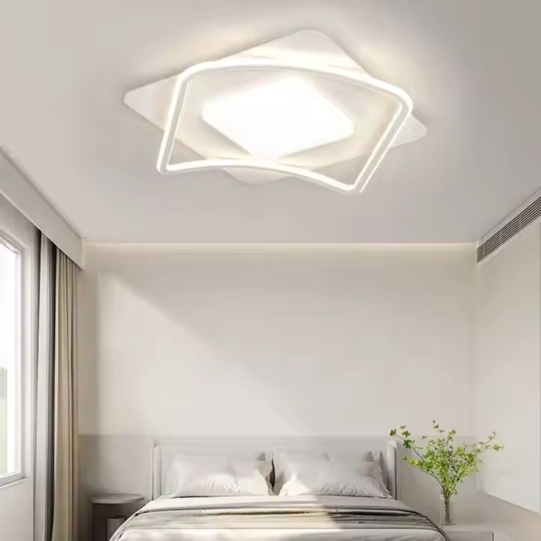 LED-es csillár távirányítóval MODERNO 53W, 2 négyzet, hideg/meleg/semleges fény, szabályozható, fehér LED-es csillár távirányítóval Alapértelmezett cím Alessandro Design