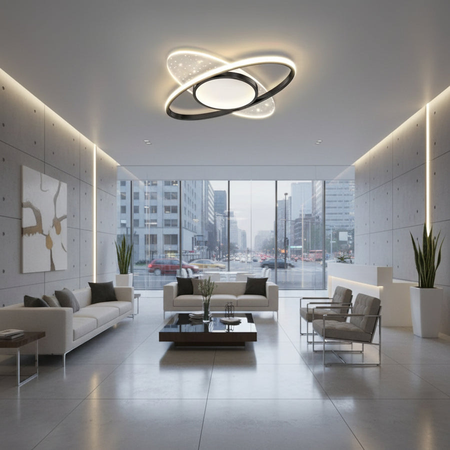 LED-es csillár távirányítóval VARIO 69W, Ovális, Hideg/Meleg/Semleges fény, Szabályozható, Fekete LED-es csillárok távirányítóval Alapértelmezett cím Alessandro Design