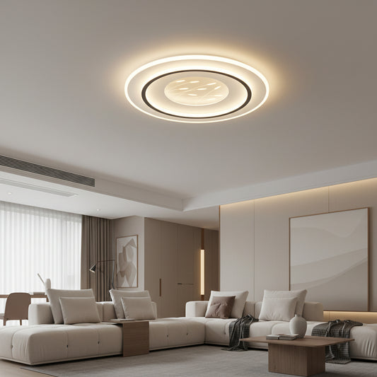 Lustra LED cu telecomanda LINEA 125W, Rotunda, lumina Rece/Calda/Neutra, Dimabila, Negru Lustre LED cu Telecomanda Default Title Alessandro Design