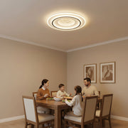 LED -csillár 125W -os vászon távirányítóval, kerek, hideg/forró/semleges fény, instabil, fekete