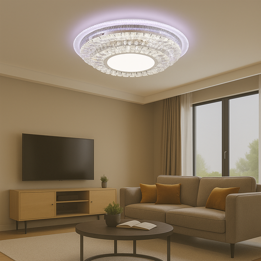 LED-es csillár távirányítóval MIRALUX RGB, 62W, kék/hideg/semleges/meleg fény, szabályozható, fehér LED-es csillár távirányítóval Alapértelmezett cím Alessandro Design