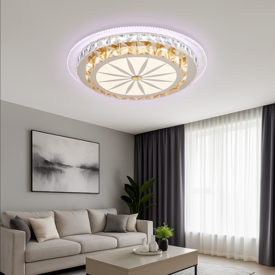 LED csillár távirányítóval DAVIDE RGB 62W, Kék/Hideg/Meleg fény, Szabályozható, Fehér LED-es csillár távirányítóval Alapértelmezett cím Alessandro Design