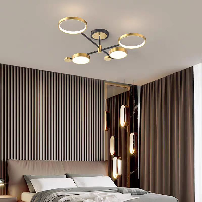 LED csillár távirányítóval MARIA, 4 elem, 22 W, meleg/hideg/semleges fény, szabályozható, arany LED-es csillárok távirányítóval Alapértelmezett cím Alessandro Design