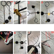 Lustra LED cu Telecomnda MARIA, 22W, 4 Elemente, Lumina Calda/Rece/Neutra, Dimabila, Negru Lustre LED cu Telecomanda Default Title Alessandro Design