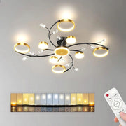 Lustra LED cu Telecomnda KARINA, 65W, 8 Elemente, Lumina Calda/Rece/Neutra, Dimabila, Auriu Lustre LED cu Telecomanda Default Title Alessandro Design