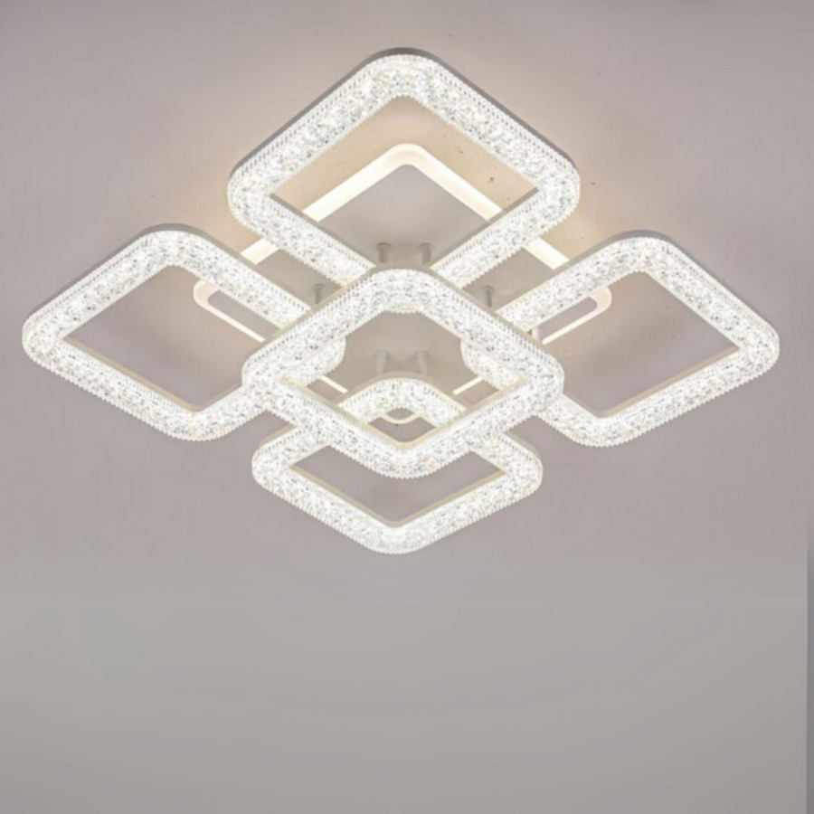 LED-csillár Astrid távirányítóval, 134W, szabályozható, fehér LED-csillárok távirányítóval Alapértelmezett cím Alessandro Design