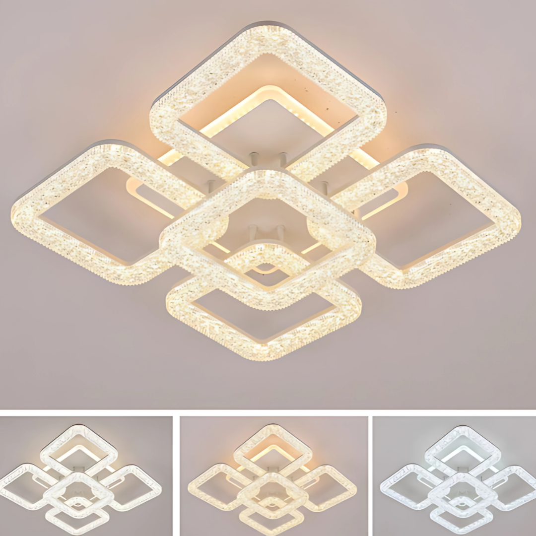 LED-csillár Astrid távirányítóval, 134W, szabályozható, fehér LED-csillárok távirányítóval Alapértelmezett cím Alessandro Design