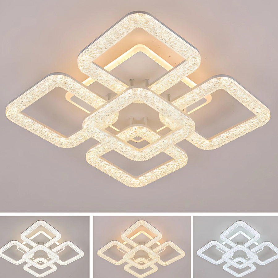 LED-csillár Astrid távirányítóval, 134W, szabályozható, fehér LED-csillárok távirányítóval Alapértelmezett cím Alessandro Design