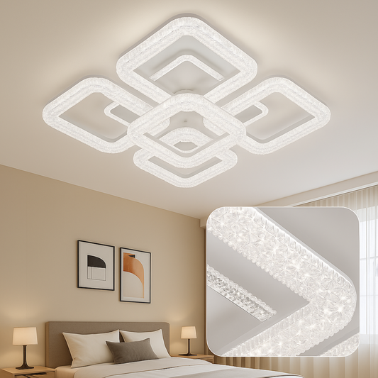 LED-csillár Astrid távirányítóval, 134W, szabályozható, fehér LED-csillárok távirányítóval Alapértelmezett cím Alessandro Design