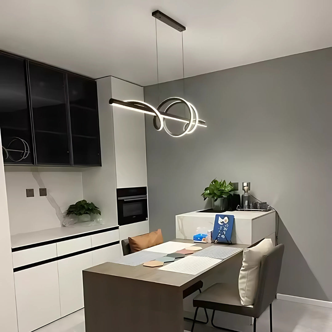 Függesztett LED-csillár távirányítóval RIBBON 64W, Lineáris, Hideg/Meleg/Semleges fény, Fényszabályozható, Fekete, Állítható magasságú LED-csillárok távirányítóval Alapértelmezett cím Alessandro Design