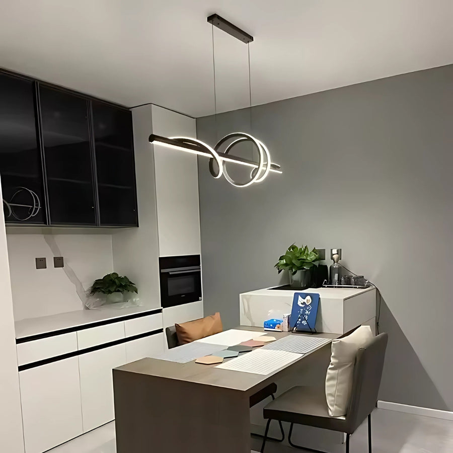 Függesztett LED-csillár távirányítóval RIBBON 64W, Lineáris, Hideg/Meleg/Semleges fény, Fényszabályozható, Fekete, Állítható magasságú LED-csillárok távirányítóval Alapértelmezett cím Alessandro Design