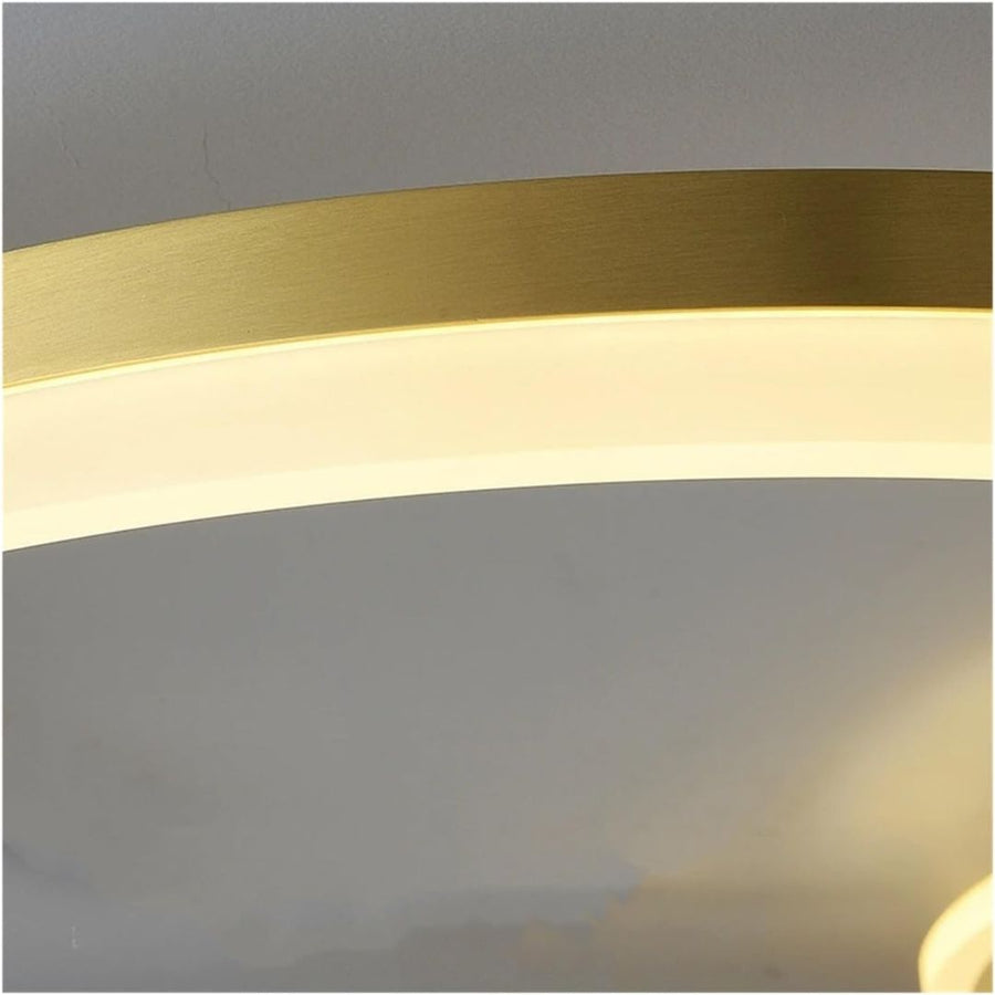 Lustra LED cu Telecomanda RINOVA, 4 cercuri, 112W, Lumina Calda/Rece/Neutra, Dimabila, Auriu Lustre LED cu Telecomanda Default Title Alessandro Design