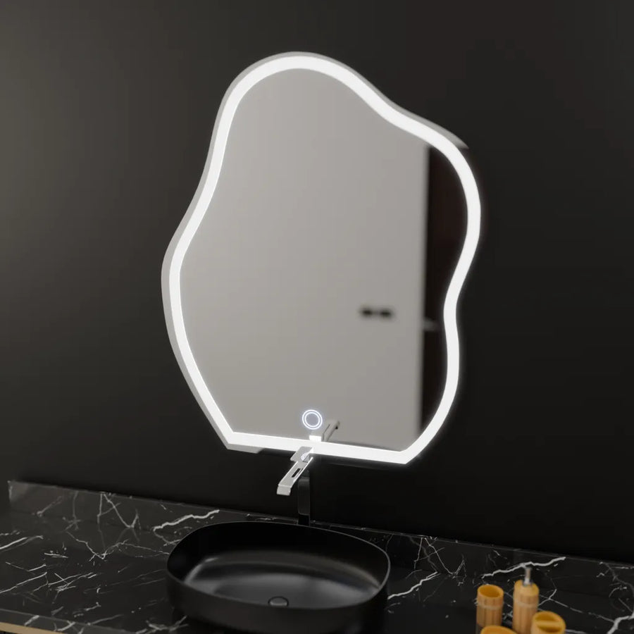 Organikus LED-es tükör 50x70cm, érintési forma, páramentesítő rendszer, szabályozható tükrök Korman E alapértelmezett cím Alessandro Design