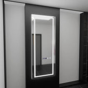 Négyszögletű LED-es tükör, 60x150 cm, Alessia Marcello radarérzékelő, páramentesítő rendszer, óra és hőmérő, Dimabila, öltözködési Couture öltözőtükrök alapértelmezett cím Alessandro Design