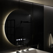 LED kerek tükör, 70 cm, Serenite MotionGlow Marcello, páramentesítő rendszer, óra és hőmérő, szabályozható tükrök Marcello alapértelmezett cím Alessandro Design