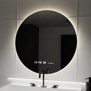 LED kerek tükör, 70 cm, Serenite MotionGlow Marcello, páramentesítő rendszer, óra és hőmérő, szabályozható tükrök Marcello alapértelmezett cím Alessandro Design