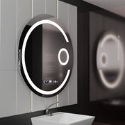 LED kerek tükör, 22 W, 70 cm, Visio MotionGlow Marcello, páramentesítő rendszer, óra és hőmérő, kozmetikai nagyító, szabályozható Marcello tükrök alapértelmezett cím Alessandro Design