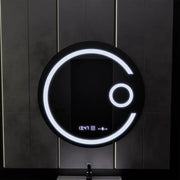 LED kerek tükör, 60 cm, Visio MotionGlow Marcello, páramentesítő rendszer, óra és hőmérő, kozmetikai nagyító, szabályozható tükrök Marcello alapértelmezett cím Alessandro Design