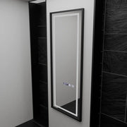 Téglalap alakú LED-es tükör, 60x150 cm, Bianca Marcello radarérzékelő, páramentesítő rendszer, óra és hőmérő, Dimabila, öltözködési Couture öltözőtükrök alapértelmezett cím Alessandro Design