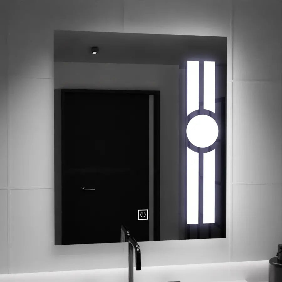 Téglalap alakú LED tükör, 60x80 cm, Getame Touch Simple LED tükör Alapértelmezett cím Alessandro Design