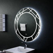 Mirror LED Touch ASTRIX, 60cm, 6000K, szabályozható, páramentesítő rendszer Tükrök Korman E Alapértelmezett cím Alessandro Design