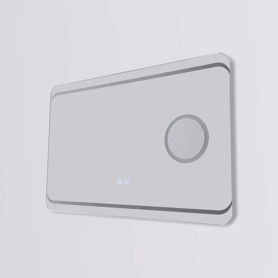 Téglalap alakú LED tükör, 80x60 cm, Stella Touch, Páramentesítő rendszer Tükrök Korman E Alapértelmezett cím Alessandro Design