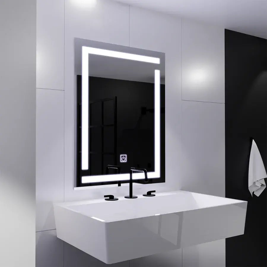 Giga LED Mirror, 60x80cm, 14W, Touch, 6000K Light Korman Mirrors E Alapértelmezett cím Alessandro Design
