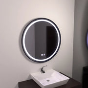 LED-es kerek tükör 60 cm, Lucea Touch, páramentesítő rendszer, szabályozható fürdőszobai tükör LED-del és páramentesítővel, alapértelmezett cím Alessandro Design
