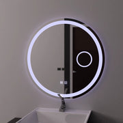 LED kerek tükör 70 cm, Touch Luxor, páramentesítő rendszer, szabályozható fürdőszobai tükör LED-del és páramentesítővel, alapértelmezett cím Alessandro Design
