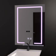 Négyszögletű LED-es tükör 60x80cm, Touch Vesta, Demist rendszer, fényerő-szabályozható fürdőszobai tükör LED-del és Demist Alapértelmezett cím Alessandro Design