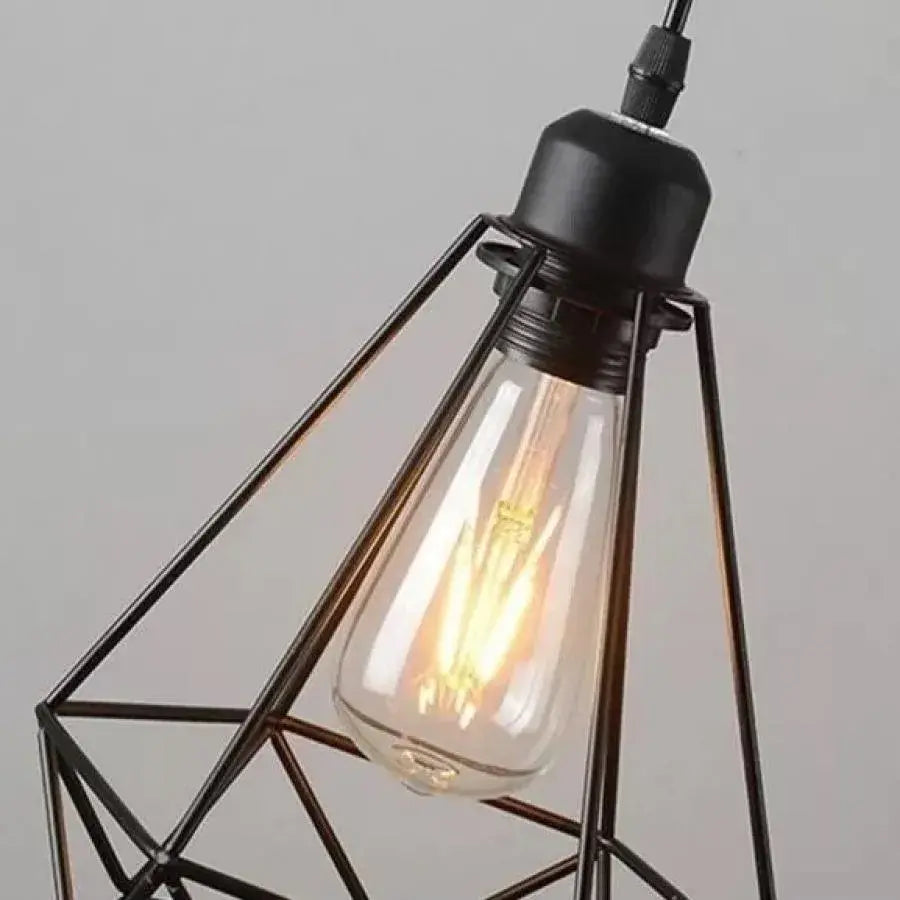 Gyémánt alakú csillár, SZERKEZETE, 3xE27, fekete, fém Ipari csillárok Alapértelmezett cím Alessandro Design