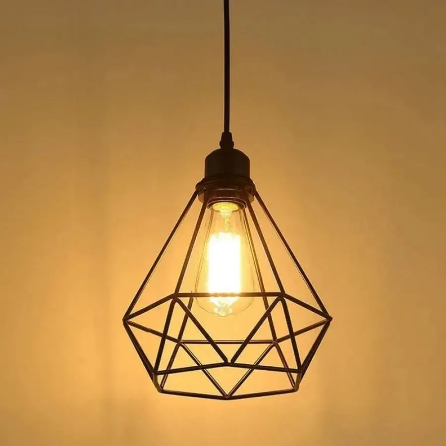 Gyémánt alakú csillár, SZERKEZETE, 1xE27, fekete, fém Ipari csillárok Alapértelmezett cím Alessandro Design