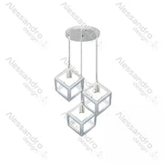 Luster Form Cube, STRUKTUR Cluster, 3xE27, Fehér, Fém Luster Ipari Alapcím Alessandro Design