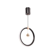 HAL 24W LED függő, hideg/meleg/semleges fény, fényes fekete arany, állítható magasságú modern csillárok alapértelmezett cím Alessandro Design