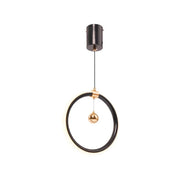 HAL 24W LED függő, hideg/meleg/semleges fény, fényes fekete arany, állítható magasságú modern csillárok alapértelmezett cím Alessandro Design