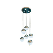 Függesztett LED-csillár távirányítóval JEREMIAS 63W, 6 elem, hideg/meleg/semleges fény, szabályozható, ezüst, állítható magasságú modern csillárok alapértelmezett cím Alessandro Design