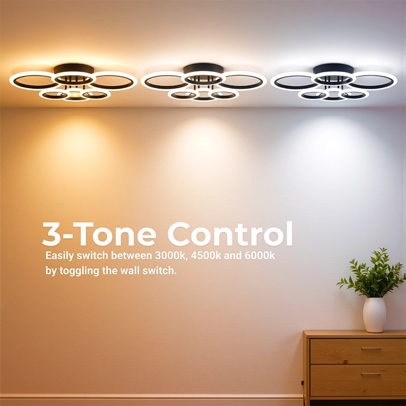 LED csillár távirányítóval BETTY 82W, 6 kör, hideg/meleg/semleges fény, szabályozható, fekete LED csillárok távirányítóval Alapértelmezett cím Alessandro Design