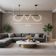 DIVINO LED csillár rugalmas szilikon csővel - 24 W, állítható fény, matt fekete Modern csillárok Alapértelmezett cím Alessandro Design