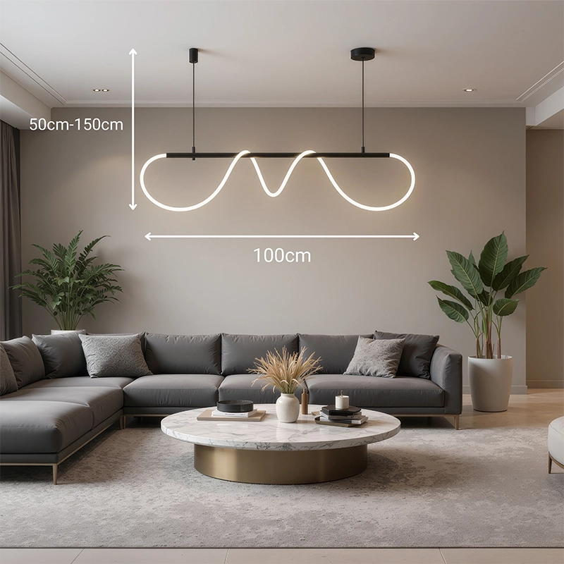 DIVINO LED csillár rugalmas szilikon csővel - 24 W, állítható fény, matt fekete Modern csillárok Alapértelmezett cím Alessandro Design