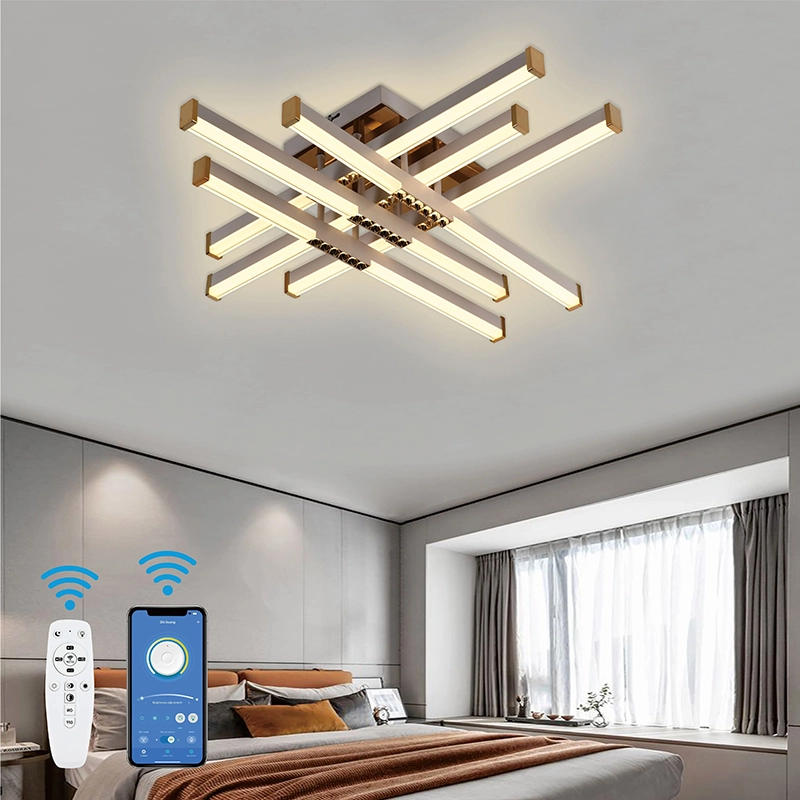 Lustra LED cu Telecomanda AXIAL, 83W, 6 Elemente, Lumina Rece/Clada/Neutra, Dimabila, Alb Lustre LED cu Telecomanda Default Title Alessandro Design