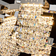 Lustra LED Suspendata, STRATUS Supremo, Cristal si Metal, 15W, Lumina Rece/Calda/Neutra 3000K/4000K/6000K, Iluminat Luxos Candelabre Cristal Default Title Alessandro Design