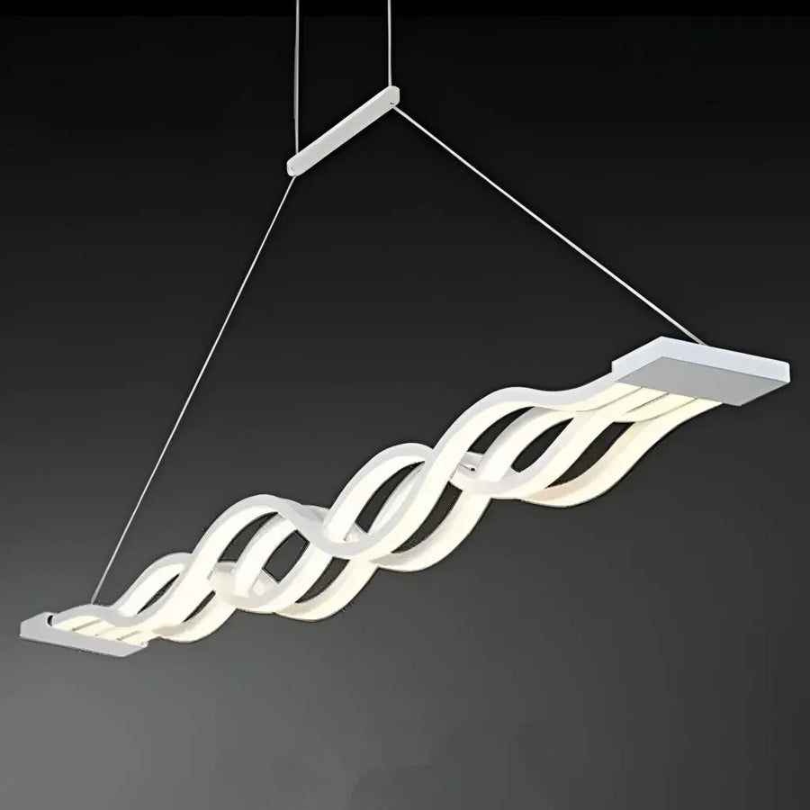 Függesztett LED-csillár távirányítóval WAVE 89W, Lineáris, Hideg/Meleg/Semleges fény, Szabályozható, Fehér, Állítható magasságú LED-csillárok távirányítóval Alapértelmezett cím Alessandro Design