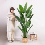 Paradicsommadár mesterséges növény (Strelitzia Nicolai), 16 levél, cserép nélkül, 180 cm-es zöld mesterséges beltéri növények, alapértelmezett cím Alessandro Design