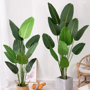 Paradicsommadár mesterséges növény (Strelitzia Nicolai), 16 levél, cserép nélkül, 180 cm-es zöld mesterséges beltéri növények, alapértelmezett cím Alessandro Design
